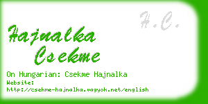 hajnalka csekme business card